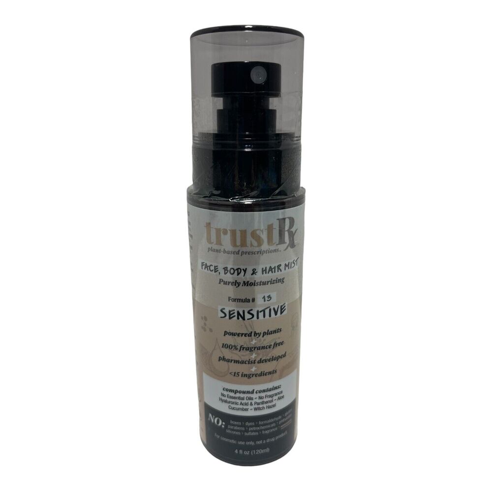 NEW TrustRx Sensitive Face, Body, Hair Mist Moisturizing Formula 13 Plant Based